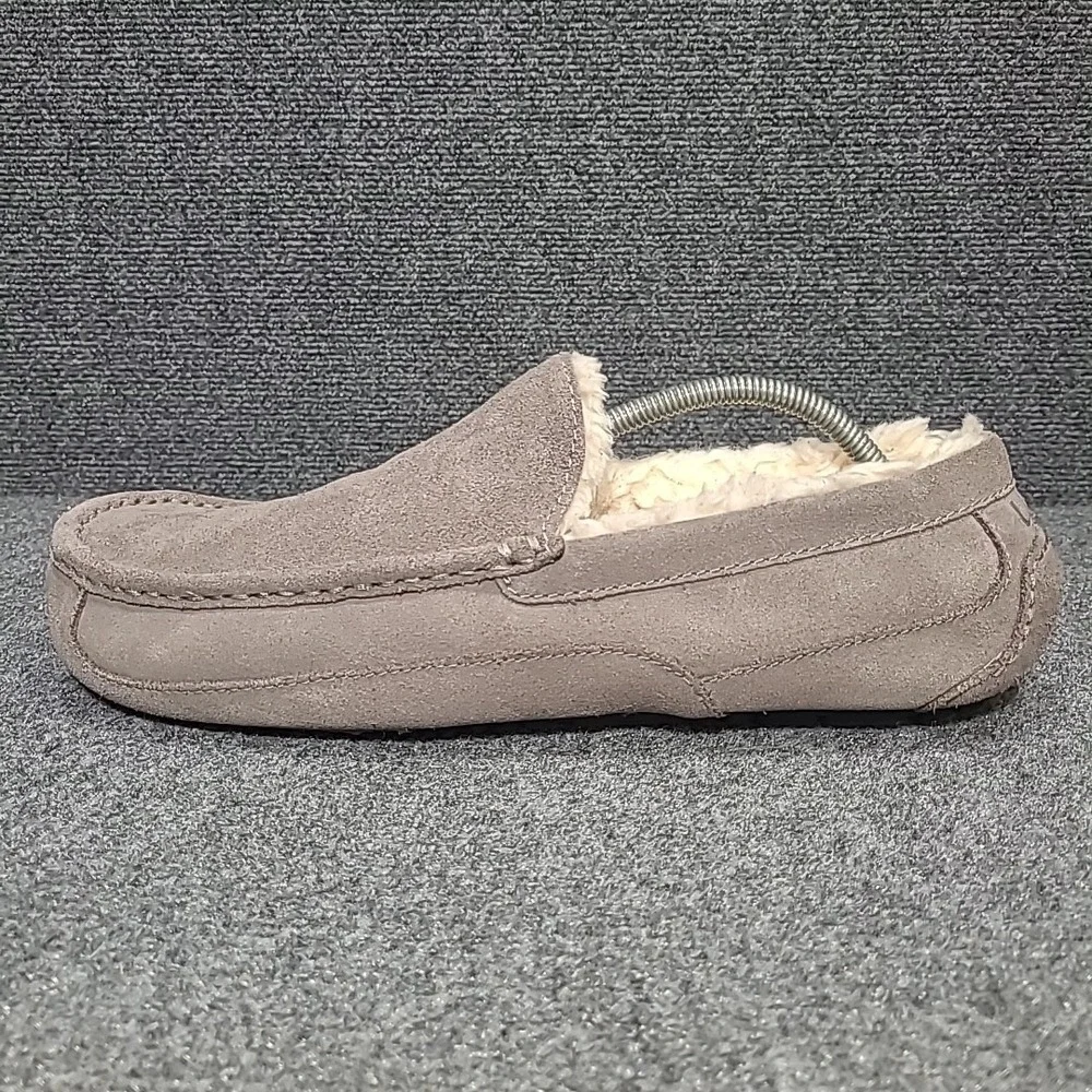 UGG Men's Ascot Shearling Slippers/Moccasins Gray Suede Size‎ 13 S/N 1101110
